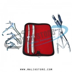 Hegar uterine dilator set 2pieces 9-10, 17-18, mathieu speculum, grave 3pcs